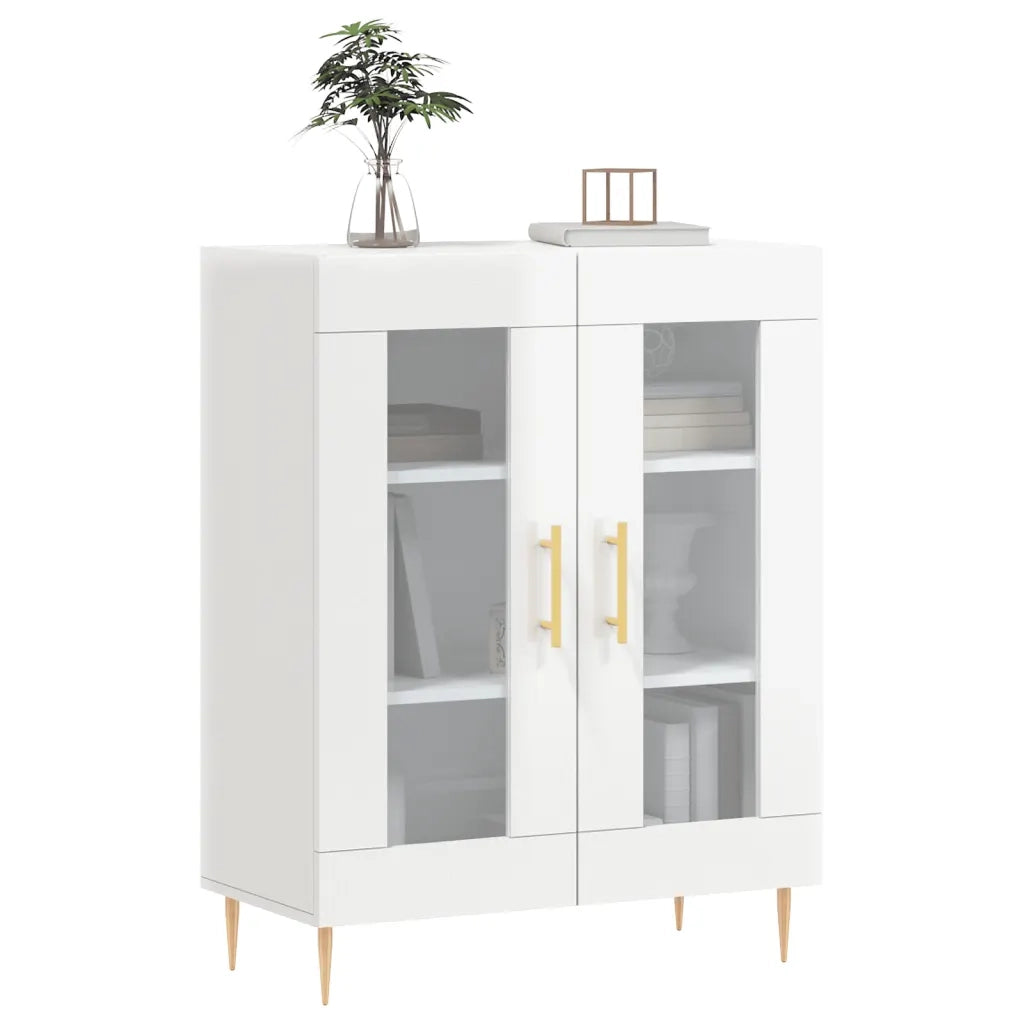 Credenza 69,5x34x90 cm in Legno Multistrato Bianco Lucido 827774