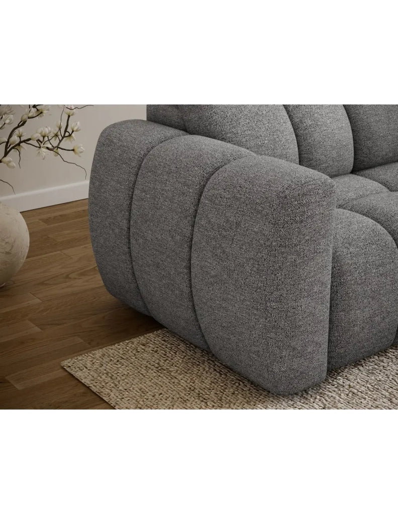 Divano ad angolo elettrico FANOTI 3 posti beige – angolo destro