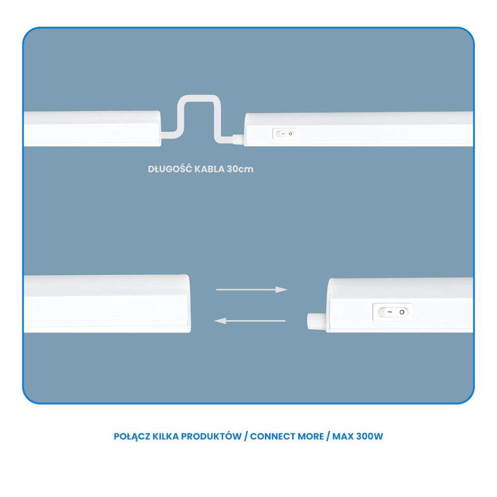 Barra LED sottopensile 120cm bianca 16W 4000K Vito