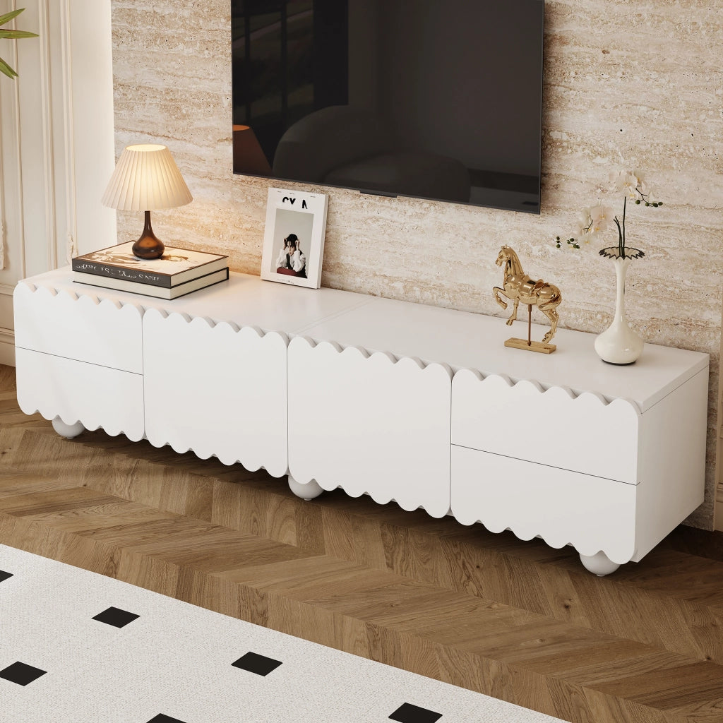 Mobile TV Moderno ¨C MINIMAL ¨C Bianco, 175x38x37 cm