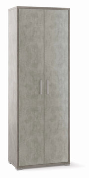 Armadio 2 Ante 2 Ripiani H199 L71 P41 Cm colore Cemento Db374k Sarmog