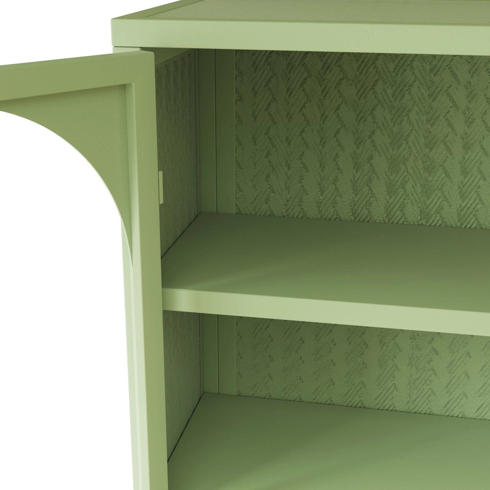 Mobile Pensile a 2 Ante in Vetro con 3 Ripiani ¨C MINIMAL ¨C Verde, 70 cm