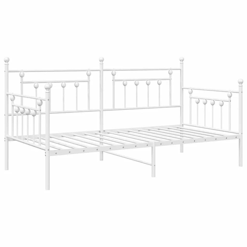 Struttura per letto di giorno Bianco 90 x 200 cm Acciaio 42002673