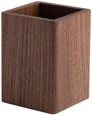 Bureau Houten Porta-pennelli, Porta-pennelli Quadrati in Legno, Penne in Legno, per la Conservazione di Pennarelli, Matite, Spazzole per Trucco e Piccoli Oggetti (Marrone)