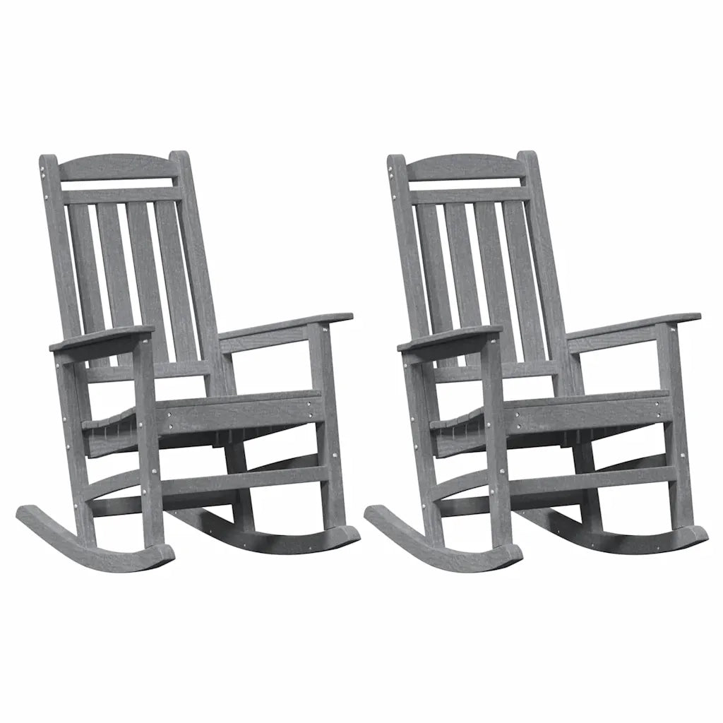 Sedia a dondolo 2 pcs Grigio chiaro 92 x 70 x 108 cm 3335813
