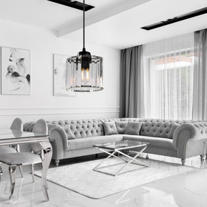 Lampada Da Soffitto Cristallo Black APP511-1CP