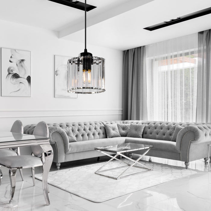 Lampada Da Soffitto Cristallo Black APP511-1CP