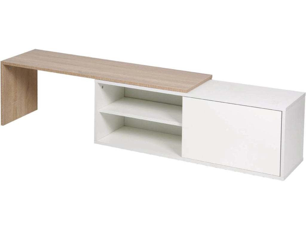 Tavolino "Melinda" - Bianco/Rovere