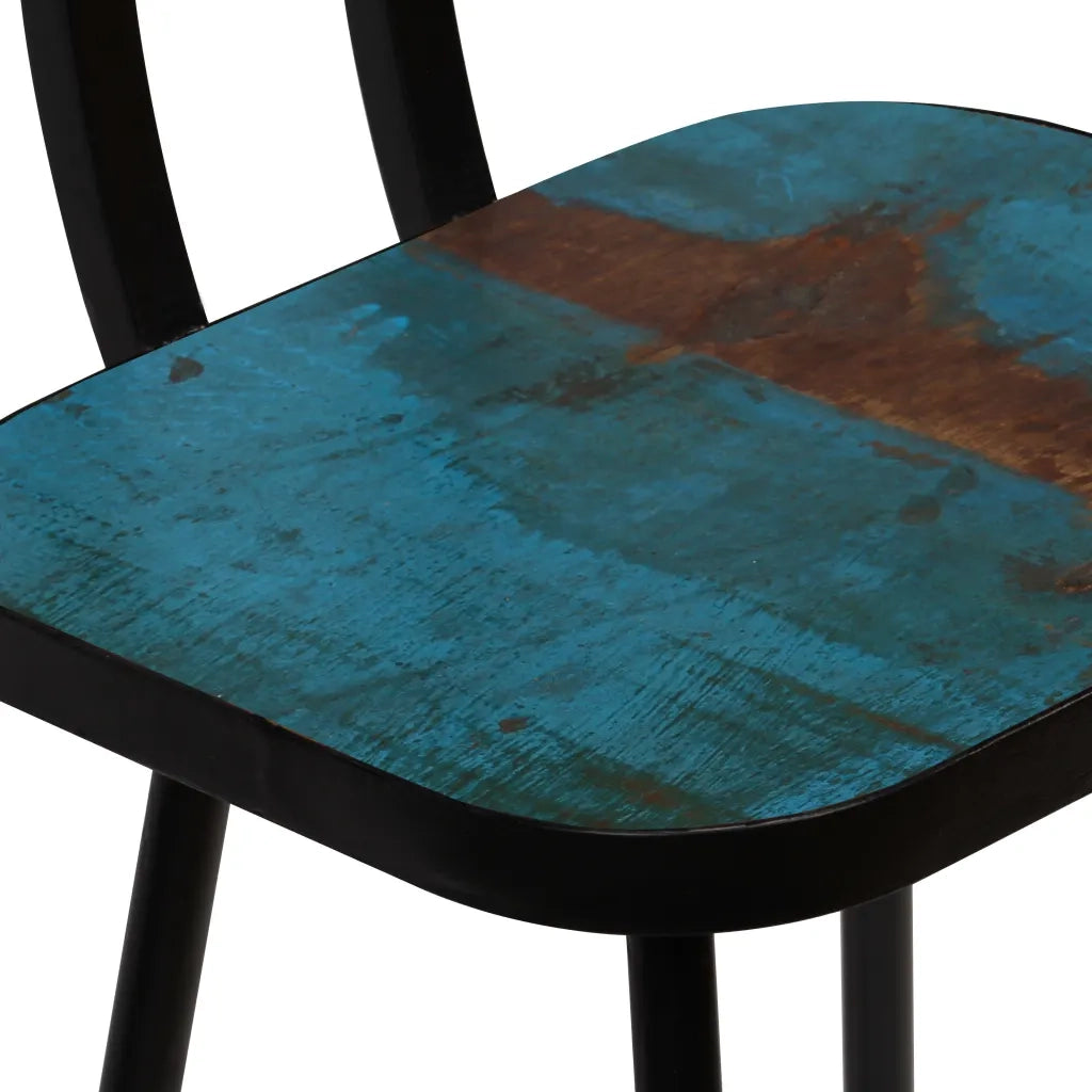 Sedie da Bar 4 pz Legno Massello di Recupero 245393