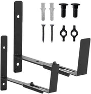 Set di due vasi per piante adattabili - 2-Pack - Montaggio a parete - Nero metallo - Resistente ai raggi UV - Supporto solido - Contenitore per piante