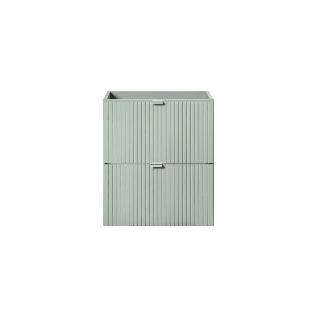 Mobile sottolavabo ELVINA – 50 cm – 2 cassetti – Colore verde salvia pastello – Da appendere