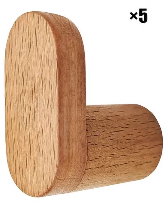 5 pacchetto di chiodi in legno | Montaggio senza martelli | Stile rustico retro | Adatto per bagni, ingressi e camere da letto