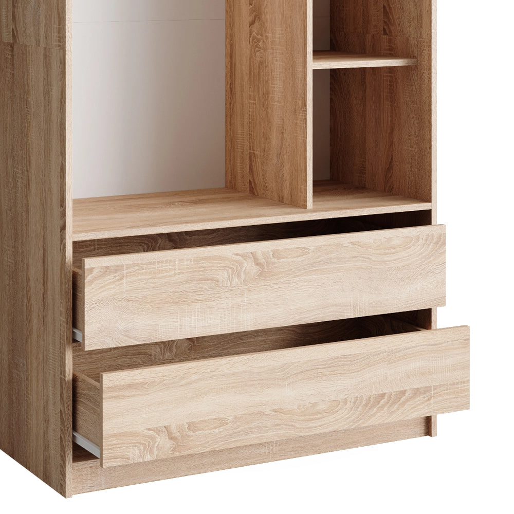 Vicco Armadio per bambini Sonoma 100 x 200 cm con 2 cassetti