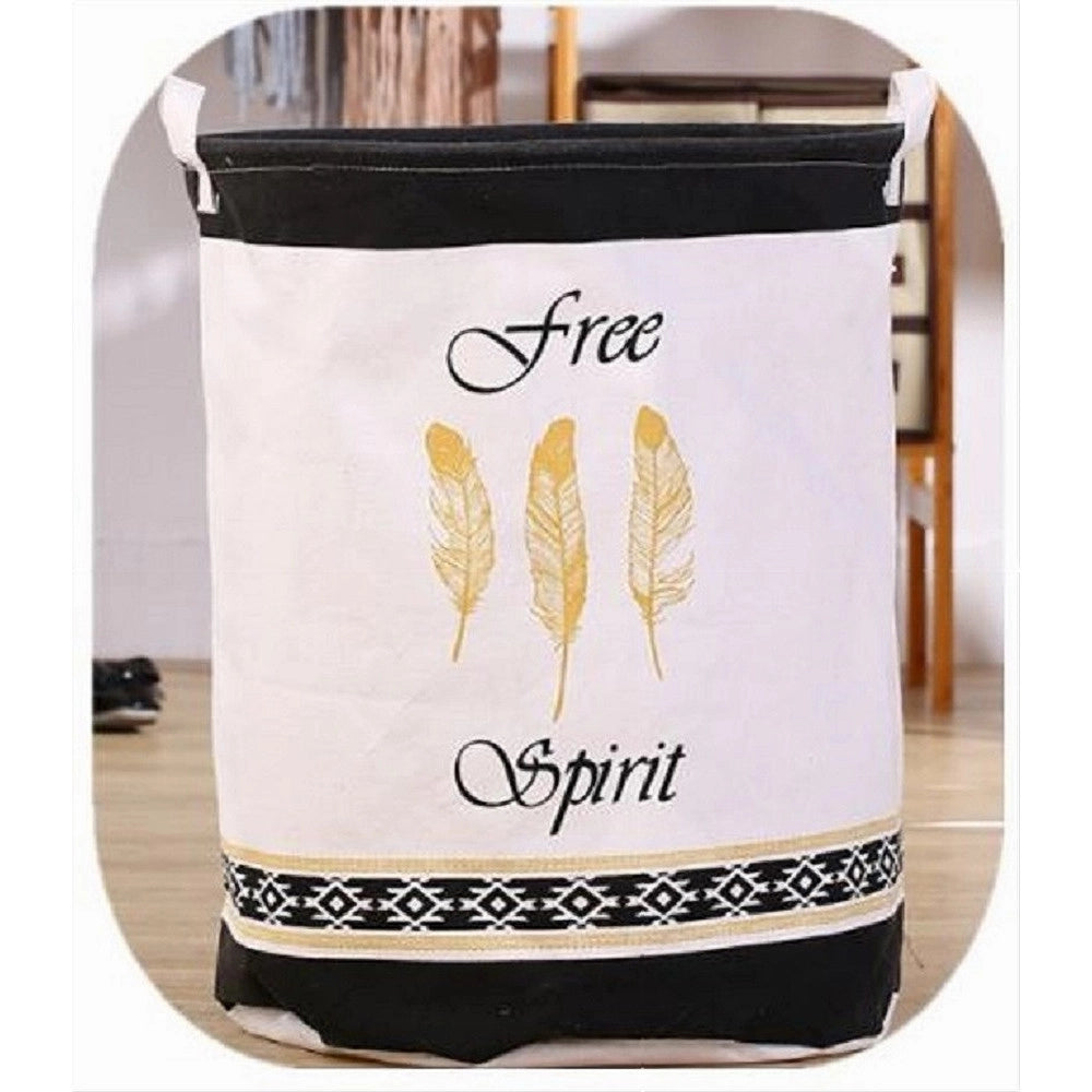 Trade Shop - Cesto Porta Biancheria Per Vestiti Sporchi Pieghevole Free Spirit 35x45 Cm 10474 -