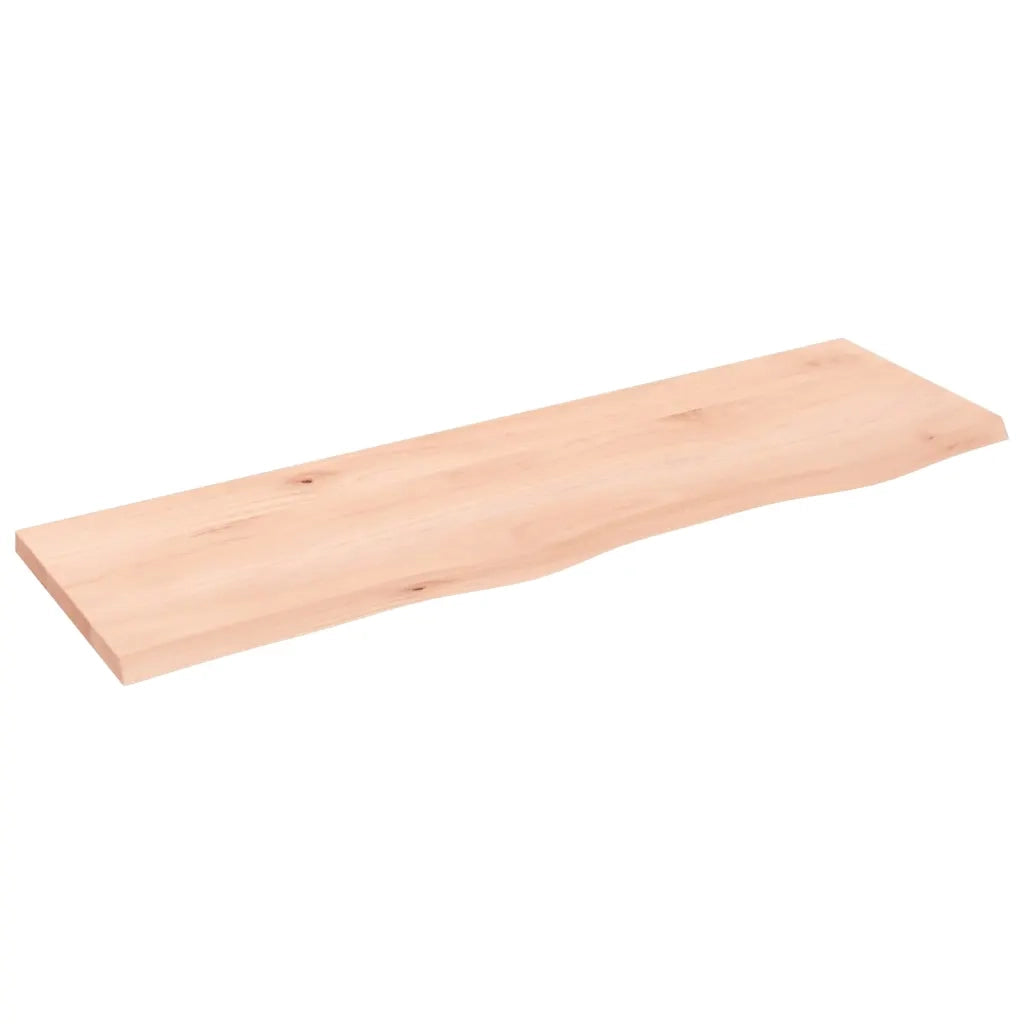 Piano Bagno 100x30x2 cm in Legno Massello Non Trattato
