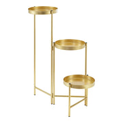 Supporto per piante (con 3 coprivasi) in metallo ottone 03_0007684