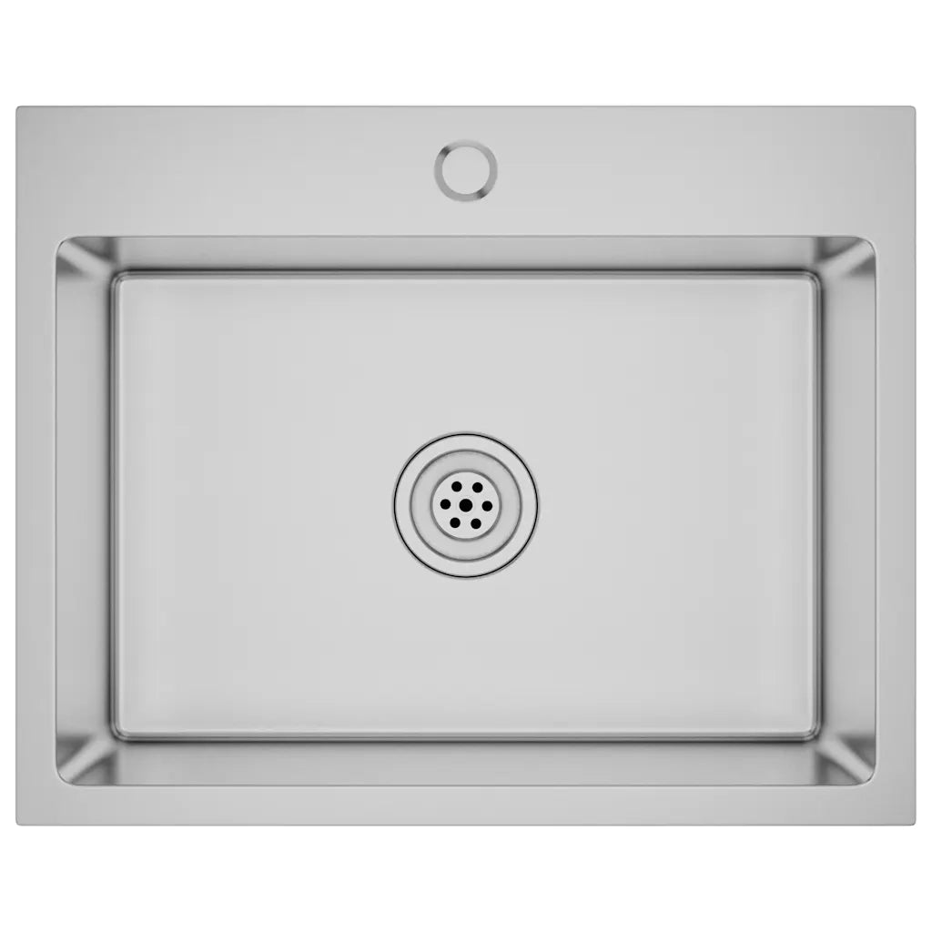 Lavello da Cucina Lavorato a Mano in Acciaio Inox cod mxl 66329