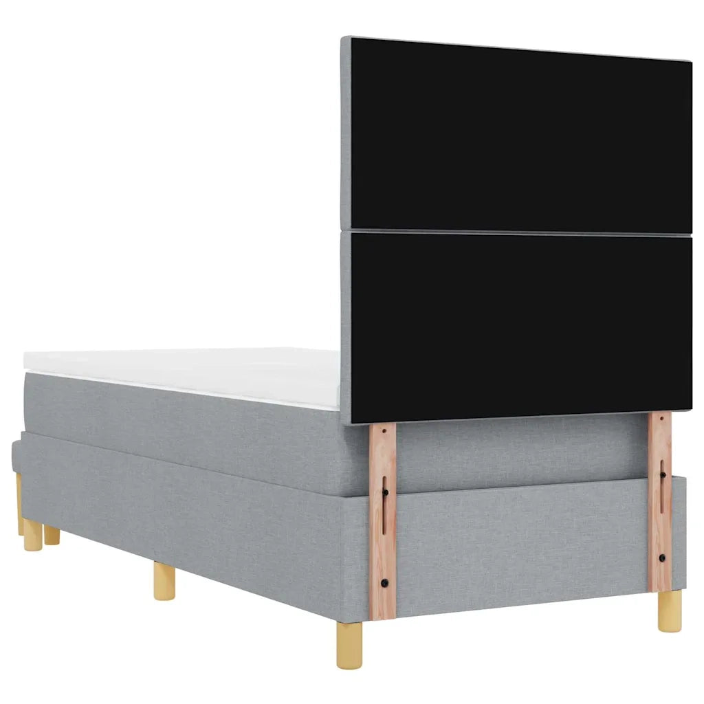 Letto a molle con materasso Grigio chiaro 90 x 200 cm Tessuto 3344345