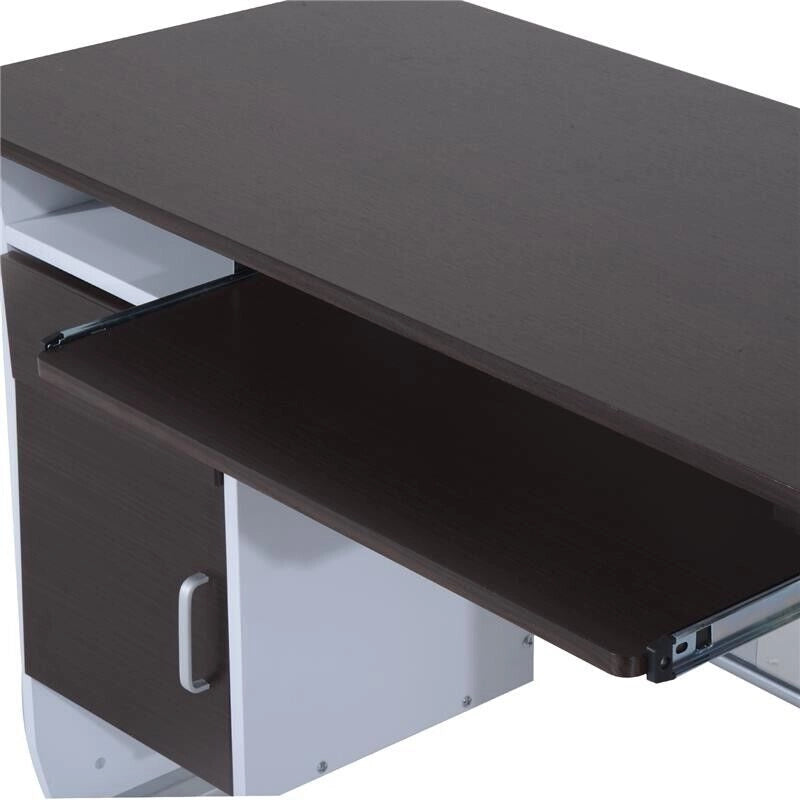 SCRIVANIA PC DA UFFICIO CON CASSETTI IN LEGNO 100 X 52 X 75 CM COLORE NOCE