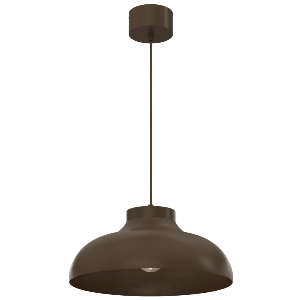 Lampada sospesa Basca 1xE27 marrone metallo Luminex