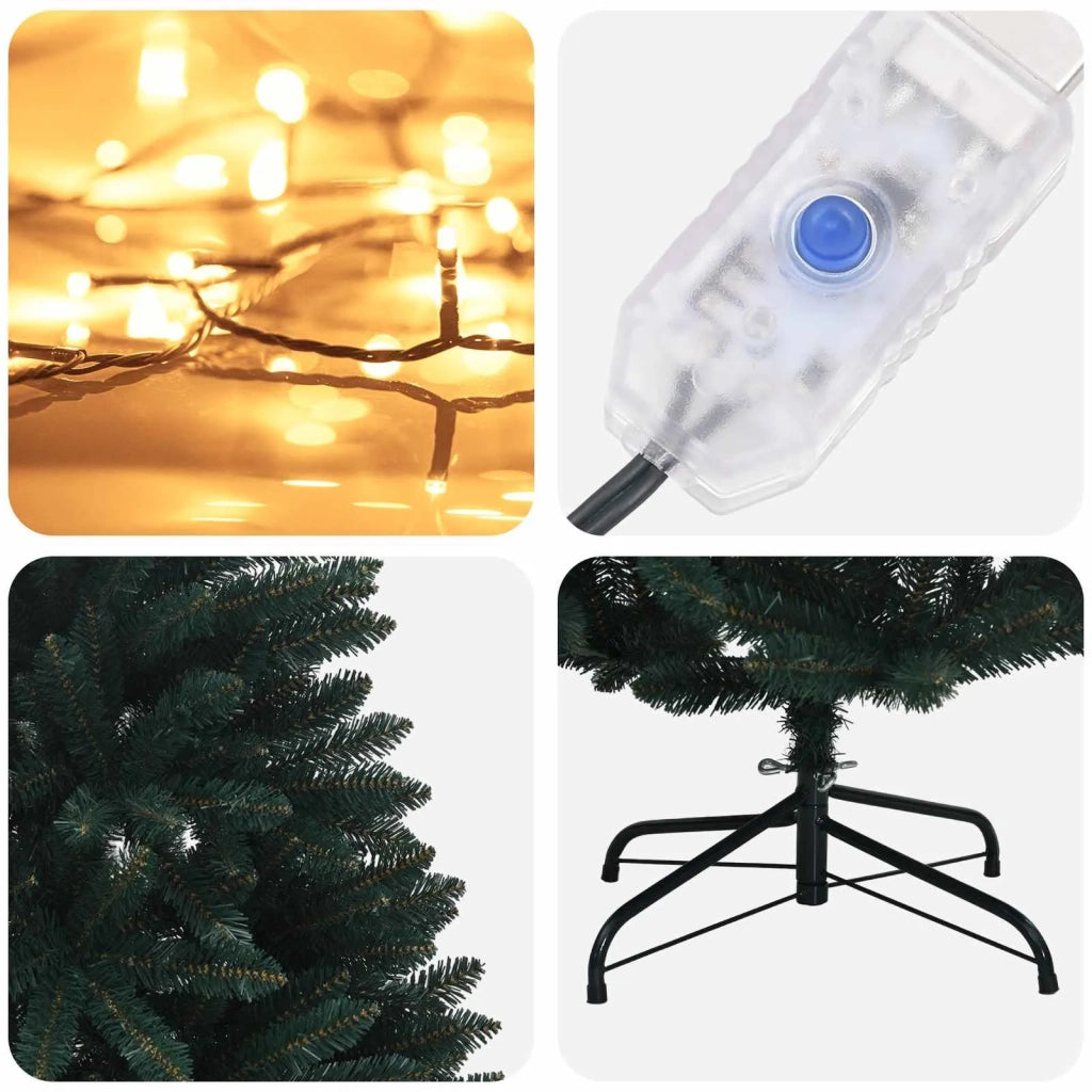 Albero di Natale artificiale a cerniera verde scuro 300 cm 3467324