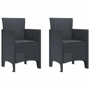 Sedia da Giardino 2 pcs Antracite 53 x 49 x 85 cm Polipropilene 847451