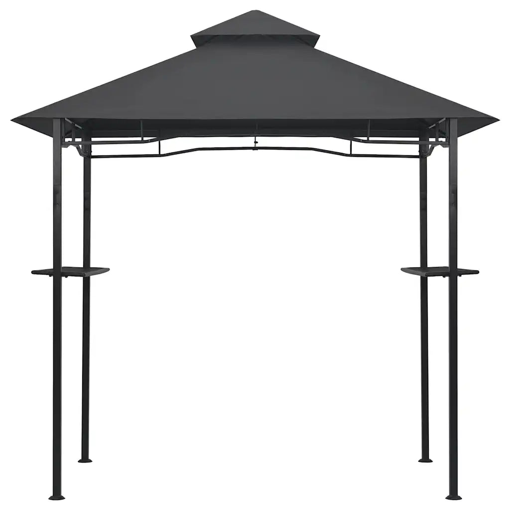 Gazebo per Barbecue 240x150x255 cm Antracite in Acciaio 48602