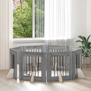 Cancello per cani con supporti 8 pcs Grigio Sonoma 60 x 60 cm 892166