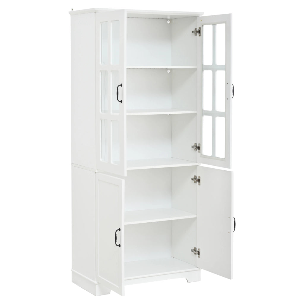 Libreria con Vetrina 5 Ripiani ¨C MINIMAL ¨C Bianco, Truciolato, 80x38x180