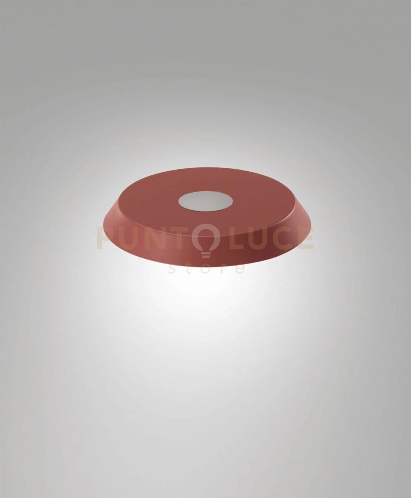3804-56-375 DIFFUSORE/PARALUME IN METALLO ROSSO MATTONE D.20CM H.2,5CM PER KIT LUCI 8W