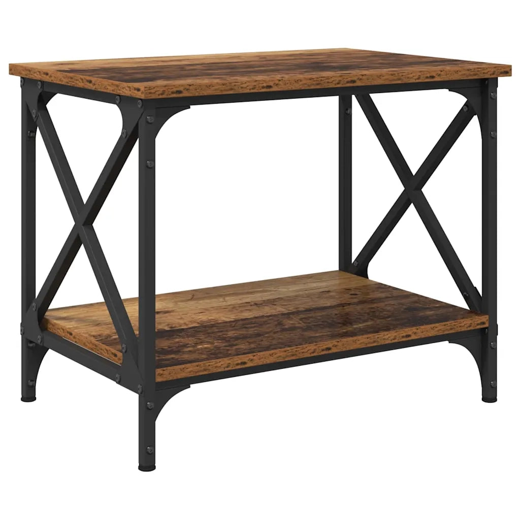 vidaXL Tavolo laterale Legno antico 55 x 38 x 45 cm Legno multistrato