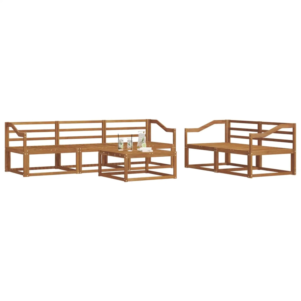 Set di divani da esterno 6 pcs Naturale