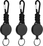Set da 3 pezzi - manubrio per chiavi - alta elasticità - chiusura facile da aprire - manubrio retrattile per la protezione delle chiavi contro la perdita