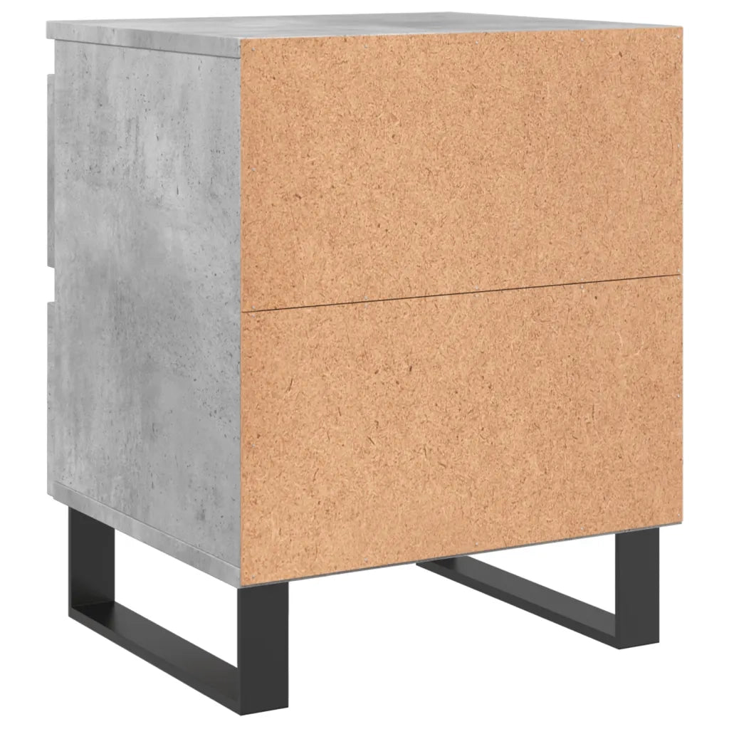 vidaXL Comodino Grigio Cemento 40x35x50 cm in Legno Multistrato