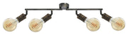 Spot da soffitto industriale oro antico 4xE27 Rabalux Fidel