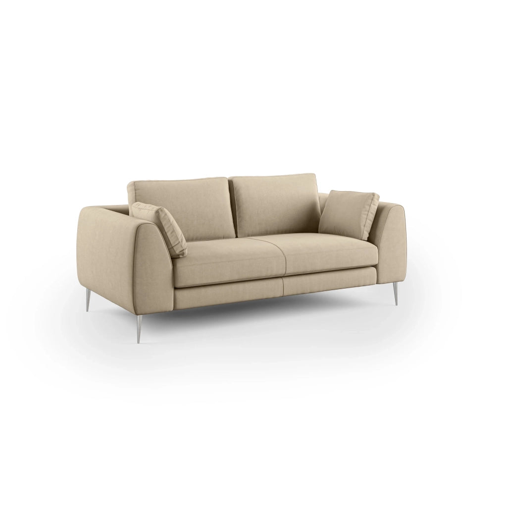 Plano Divano moderno in microfibra tecnica smacchiabile T11 176 cm beige