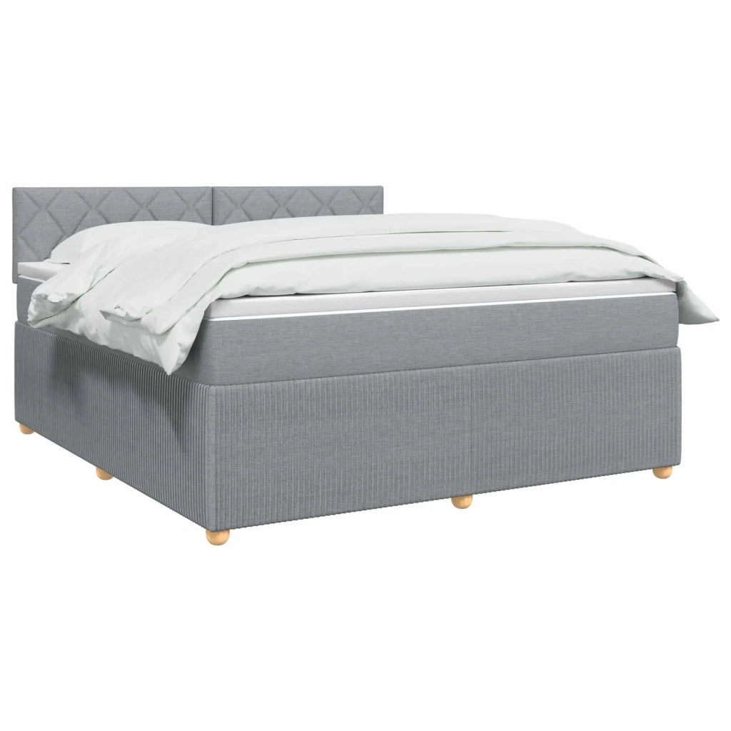 Letto box spring con materasso Grigio Chiaro 160 x 200 cm 3452974