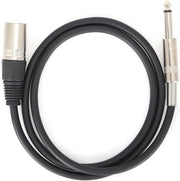 Cavo di connessione interno XLR maschio a jack TRS 1/4 pollici - Cavo interno bilanciato per segnale - Cavo patch per microfono, altoparlante, palco, DJ - 300CM.