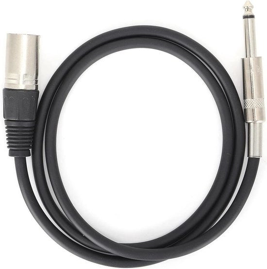 Cavo di connessione interno XLR maschio a jack TRS 1/4 pollici - Cavo interno bilanciato per segnale - Cavo patch per microfono, altoparlante, palco, DJ - 300CM.