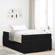Struttura del letto con materasso Nero 120 x 200 cm Tessuto 3398388