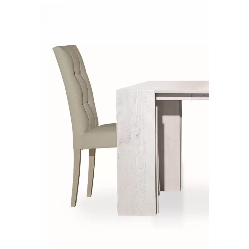 Set 2 sedie moderne in ecopelle 4 bottoni grigio (675) - Mobili 2G