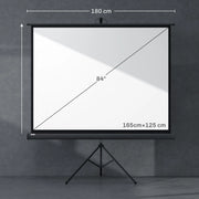SCHERMO PER PROIEZIONE 4:3 171x131 cm Nero per casa e ufficio