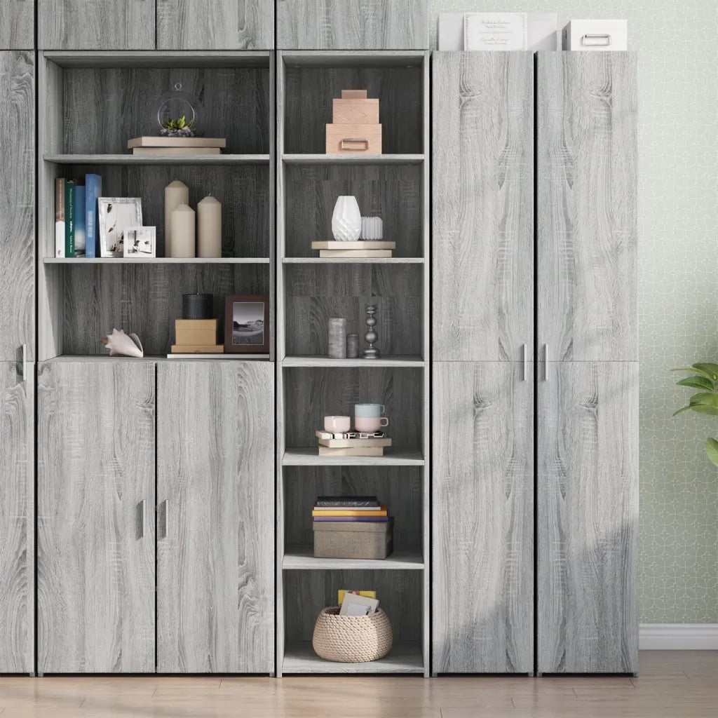 Credenza | Madia | Buffet da pranzo | Armadio da pranzo Grigio Sonoma 45x41x185 cm in Legno Multistrato