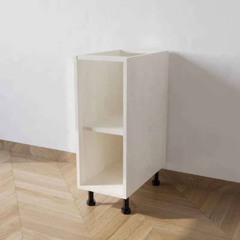 Mobile Base 30 Compreso Di Anta. H 72 Cm L 30 Cm P 55.5 Cm. Spedizione In Kit Larice Bianco