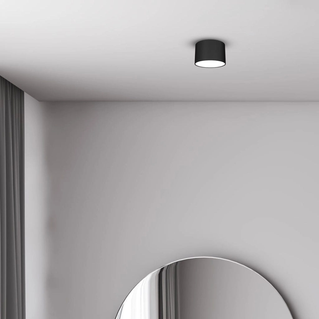 Plafoniera tonda in metallo DIXIE Milagro nera GX53 1x20W