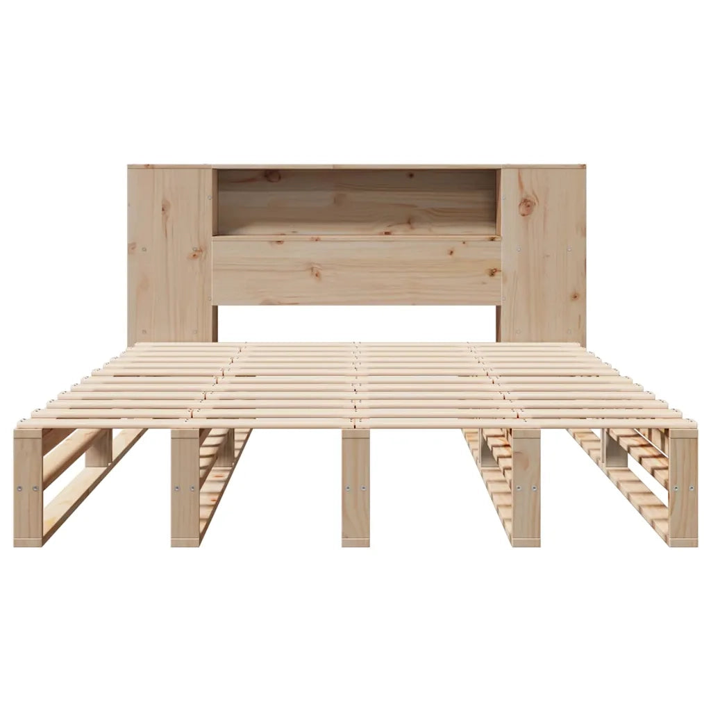 Letto Libreria senza Materasso 120x190 cm in Legno Massello 3323890
