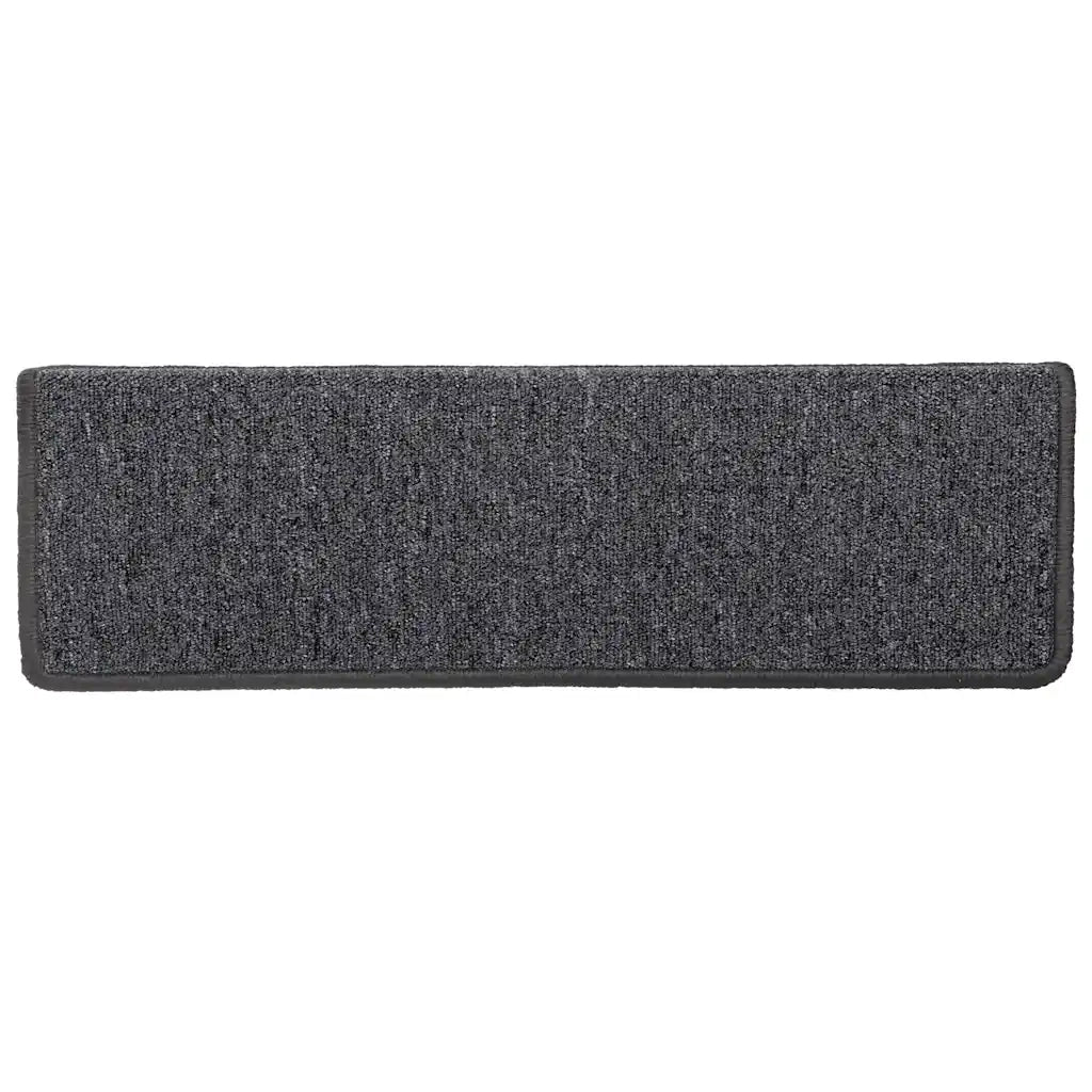 Tappetini per scale 30 pz 65x21x4 cm Grigio scuro Bordo rettangolare 3365777
