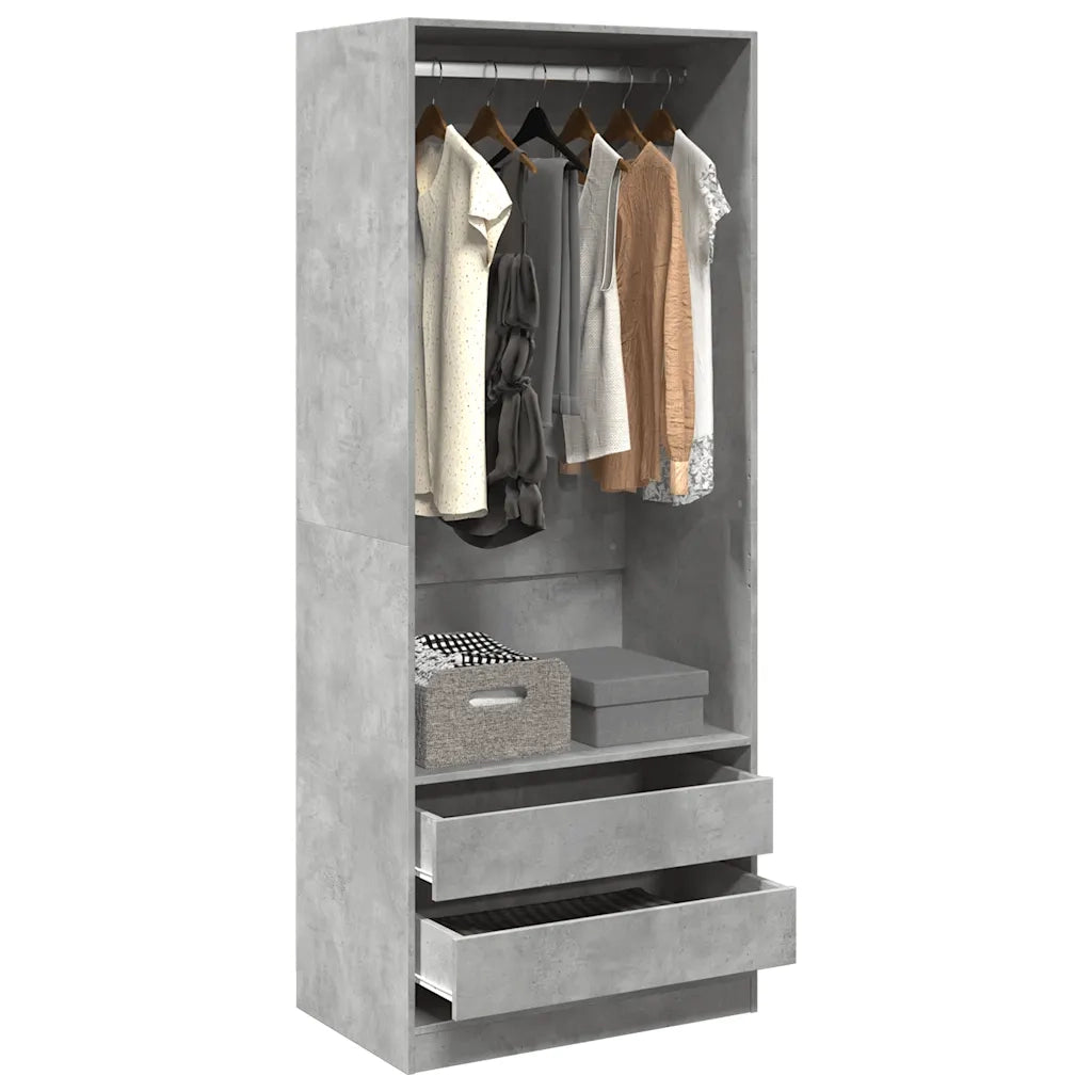Armadio Grigio Cemento 80x50x200 cm in Legno Multistrato CFW5530753