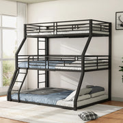 Letto a castello triplo funzione riposo metallo 90x200 cm