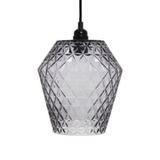 Lampada a sospensione Lumi in vetro grigio